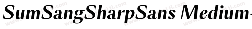 SumSangSharpSans Medium字体转换